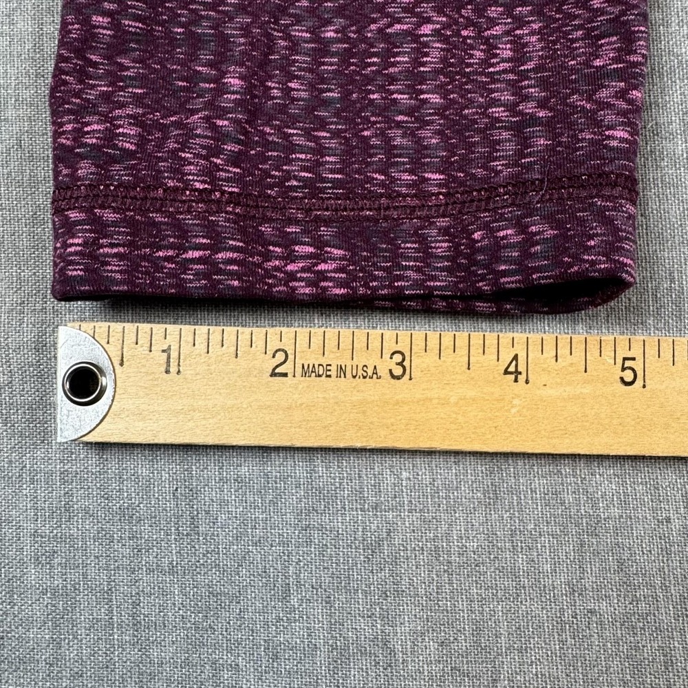 Lululemon Pants Womens 6 Purple Pink Space Dye Crop Leggings Yoga Athletic - Picture 8 of 8
